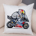 Axyaa Cartoon Sport Motorcycle Cushion Cover - Super Soft Plush Pillow Case