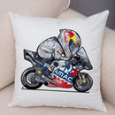 Axyaa Cartoon Sport Motorcycle Cushion Cover - Super Soft Plush Pillow Case