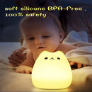 Axya Silicone Cat Night Light, 7 Color Table Lamp for Home Decor