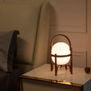 Axyaa Glass Table Lamp with Wood/Metal Frame