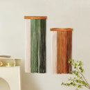 Axyaa Macrame Wall Hanging Shelf: Boho Wood Decor for Bedroom, Living Room