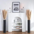 Axyaa Modern Metal Cylinder Floor Vases - Set of 2 Large