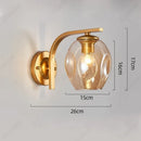 Axyaa Glass Lampshade Wall Lamp: Creative European Style LED Fixture for Bedroom, Living Room