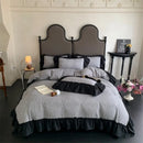 Axyaa Monet Jacquard Lace Craft Four-Piece Sheet Set