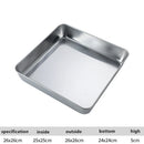 Axyaa Stainless Steel Square Baking Pan Dessert Tray Kitchen Storage Tools