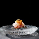 Axya Clear Glass Dinner and Dessert Plates Set - Sushi, Snacks, Fruit, Salad, Dim Sum
