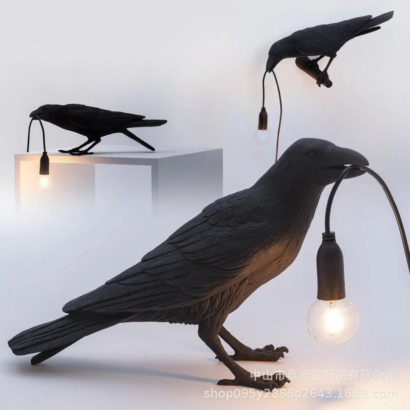 Axyaa Lively Bird Table Lamp Resin Home Decor Lighting Wall Fixture