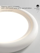 Axyaa Cream LED Ceiling Lamp - Modern Minimalist Girl's Room Lighting