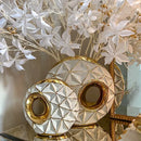 Axyaa Golden Ceramic Vase: European Style Light Luxury Decor for Home & Hotel