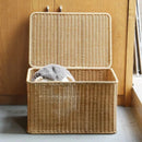 Axyaa Rattan Laundry Basket with Lid - Plus Size Home Organizer for Wardrobe