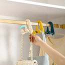 Axyaa Double Hook Bag Holder: Multi-Functional Arched Closet Organizer for Hats, Scarves, Purses