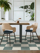 Axyaa Plaid Square Geometric Large Area Carpet - Cream Checkerboard Minimalist Rug