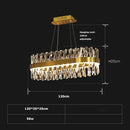 Axyaa Crystal Chandelier in Gold/Silver Finish for Living Room