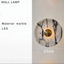 Axyaa Gold Black Stone Floor Lamp w/ Fabric Lampshade, Nordic Luxury Design