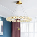 Axyaa Acrylic Ball Ring Pendant Chandelier LED Light for Home and Hospitality