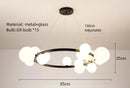 Luxury Glass Ball Ring Chandelier by Axyaa: Adjustable Suspension Lamp with G9 Bulb