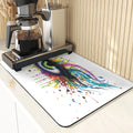 Eye Print Watercolor Style Absorbent Drying Mat & Coasters Set by Axyaa