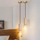 Axyaa Yellow Travertine LED Pendant Lamp for Dining Room & Kitchen Lighting at Home.