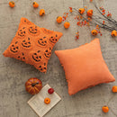 Axyaa Halloween Plush Ghost Pillowcase - White Orange for Festive Home Decor