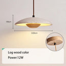 Axyaa Natural Stone Wood LED Chandelier.