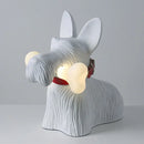 Axyaa Nordic Dog Table Lamp - Black Resin LED Desk Light