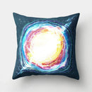 Axyaa Cartoon Star Astronaut Pillow Cover 45x45cm - Cute Moon Rocket Design.
