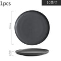 Axyaa Black Frosted Ceramic Steak Plates for Home & Commercial Use