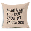 Axyaa Letter Print Pillow Case 45x45 cm Linen Cushion Cover for Home Decor