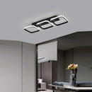 Axyaa Modern Ceiling Light for Indoor Decor, Black Round/Square LED Fixture