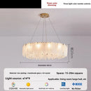 Axyaa Luxury Feather Glass Crystal Pendant Chandelier for Modern Home Decor.
