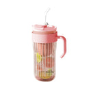 Axyaa Large Capacity Glass Sports Water Bottle with Straw for Summer Outdoor Activities