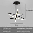 Axyaa Moderne Ronde Led Kroonluchters Voor Woonkamer Eetkamer Glans Hanglampen