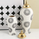 Axyaa Chinese Style Vase Ornaments | Luxury Living Room Decor | TV Cabinet & Dining Table Decoration