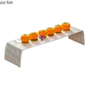 Axyaa Solid Color Ceramic Arch Bridge Plate for Sushi & Desserts