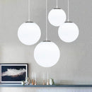 Axyaa Glass Ball Pendant Light: Modern Bedroom Decor Chandelier
