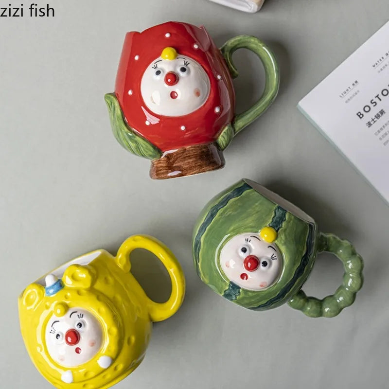 Axya Ceramic Water Cup Teacup Milk Mugs Coffee Cup Breakfast Office Juice Jug