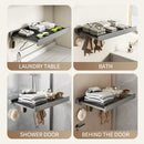 Axyaa Retractable Wall Mounted Storage Shelf for Clothes Drying and Organization