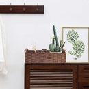 Axyaa Wicker Rope Storage Basket with Handle - Handmade, Decorative, Countertop Organizer