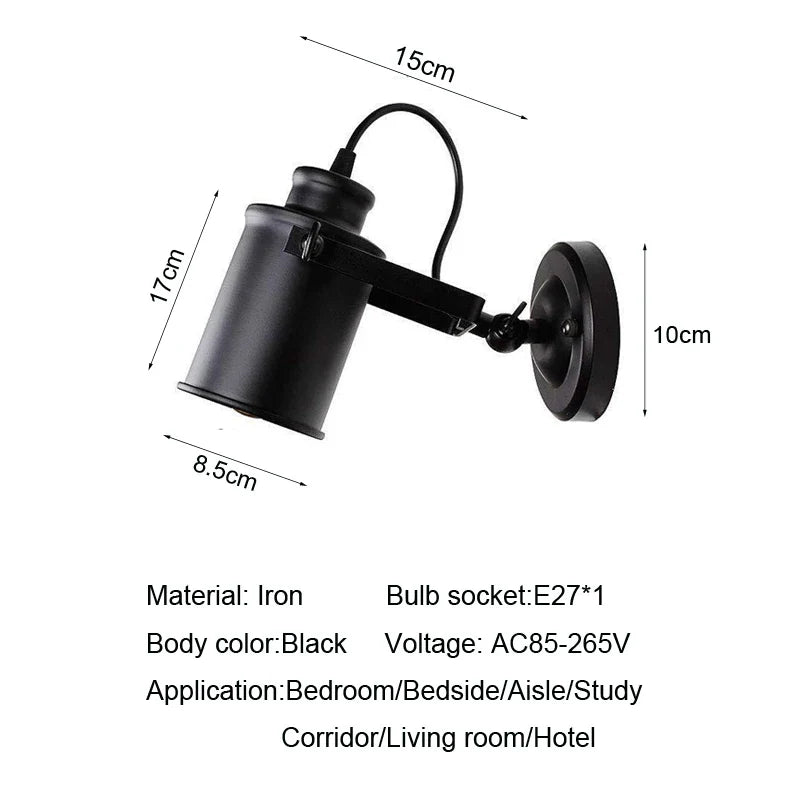 Axyaa Industrial Retro Loft Wall Light for Home and Hospitality Lighting