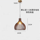 Axyaa Walnut Wood Chandelier Pendant Light for Bedroom & Dining Room