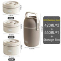 Axyaa Stainless Steel Vacuum Lunch Box with Insulated Storage Bag and Soup Cup
