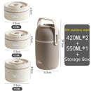 Axyaa Stainless Steel Vacuum Lunch Box with Insulated Storage Bag and Soup Cup