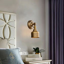 Axyaa Copper Glass Wall Sconce Elegant Bedroom Lighting for Home or Hotel