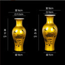 Axyaa Gold Ceramic Vase for Buddha, TV Cabinet & Entrance Decor, 37cm
