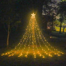 Axyaa Solar Star String Lights 350LED 8 Modes Yard Festival Decor
