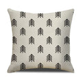 Axyaa Geometric Line Print Linen Cushion Cover - Home & Car Decor Pillowcase