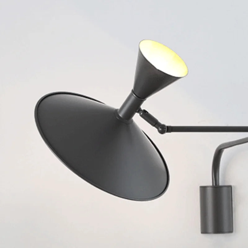 Bedroom Living Room Swing Arm Wall Lamp Plug-in Switch Sconces Bedside Industrial Mounted Lighting by Axyaa.