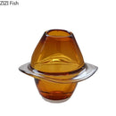 Amber Glass Vase Hydroponics Plant Pot | Axyaa Brand Room Aesthetic Floral Decor