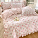 Axyaa Cotton Floral Princess Queen Duvet Cover Set for a Cozy Bedroom