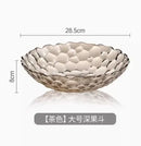 Axyaa Modern Living Room Fruit Plate Glass Plate Creative Home Snacks Firm Fruit Plate